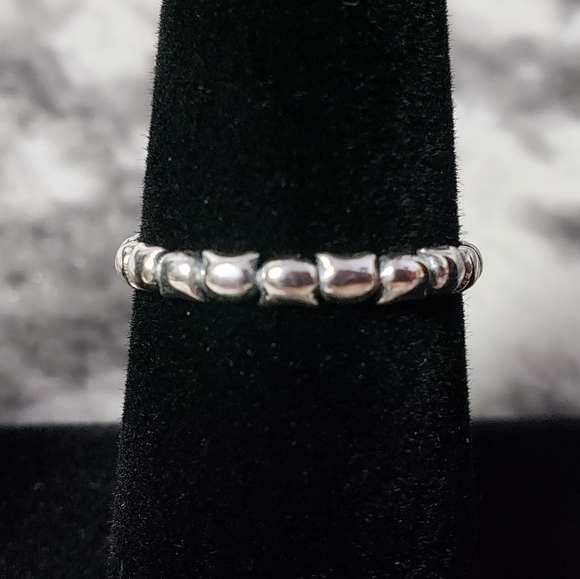 925 Sterling Silver Kitty Cat Lover Stackable Fun - Picture 5 of 8